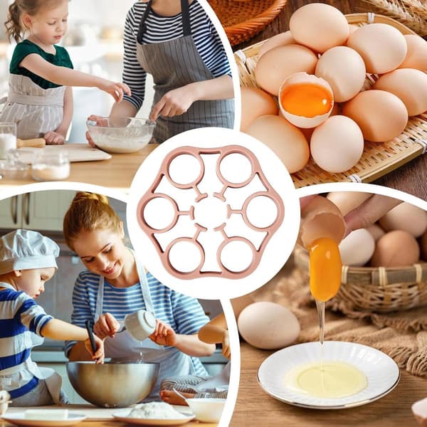 ING Munanpidike - Jopa 7 munaa - Munankeitin - Jopa 230°c - Munankeitin - Munankeitinmuotti - Silikoninen munankeitin - Silikoniset keittiövälineet - Leivonta