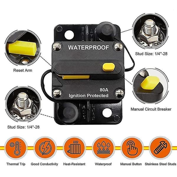 100A Car Power Fuse 12V-48V Waterproof Fuse