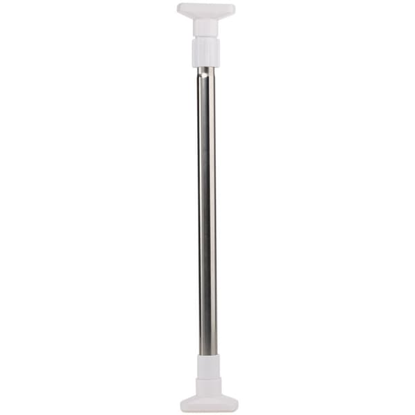 Teleskopisk brusestang, medium størrelse rustfri stålstang, ingen huller, gardinstænger, garderobeskinner, moderne bruseforhængsstænger (50-80cm)