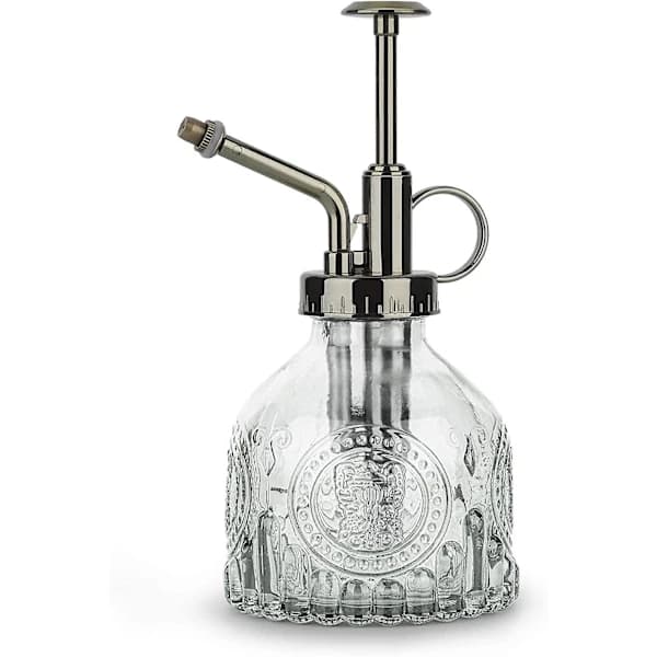 200 ml lasinen suihkepullo kasveille, vintage-tyylinen hienosumutinpullo pumppusuuttimella
