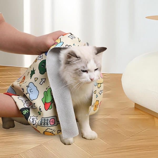 Kattpledd - 55x55 cm - selvklebende stoff - bitebestandig, klorebestandig, rømningssikker - anti-klore kattepledd