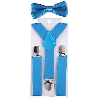 Barnebukser Rygg Sløyfe Sett Justerbar Elastisk Stropp Sløyfe (mørkebrun)