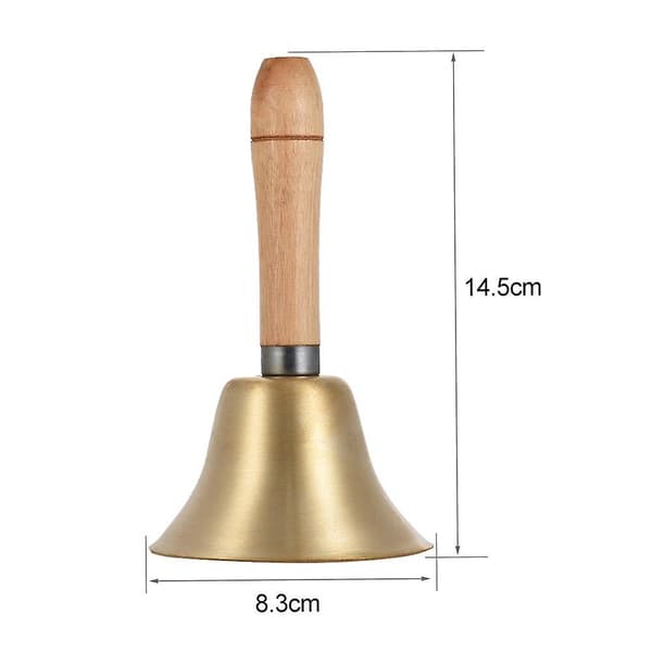 Messing håndklokke med trehåndtak for bryllup og arrangementer-FY-