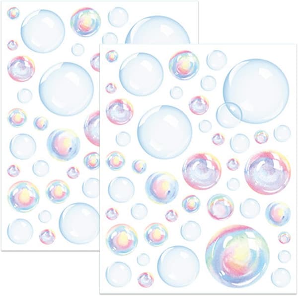2PCS Bubbles Wall Decals for Bedroom, Kids Wall Decals, Nursery Decoration, Stitch Wall Decals for Bathroom