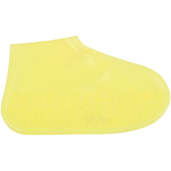 Silicone Shoe Covers Reusable Thick Durable Non-slip Rubber Stretch Shoe Protectors Protective Shoes Size S Yellow
