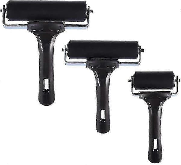 3-pack Mjuka Gummi Brayers, Gummi Brayer Roller Målarpensel Bläckapplikator Konst Hantverk