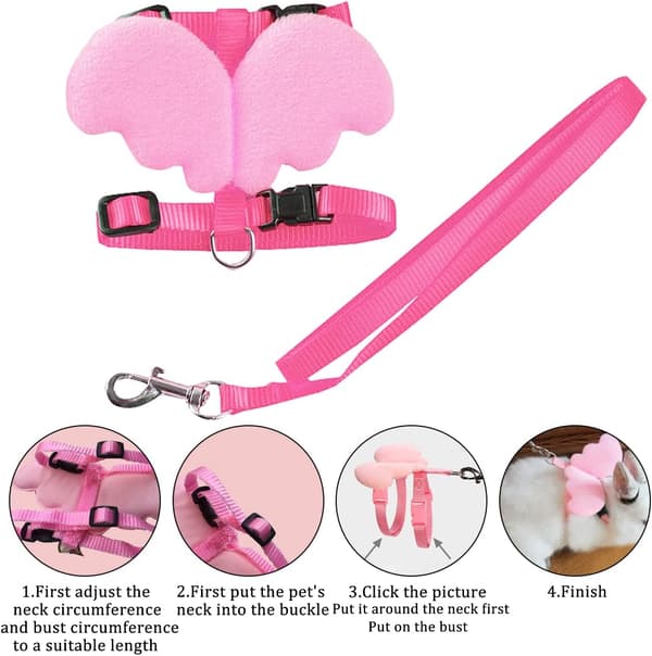 Blå+Rosa 2-pack Kaninsele, Justerbar Kaninsele, Mjuk
