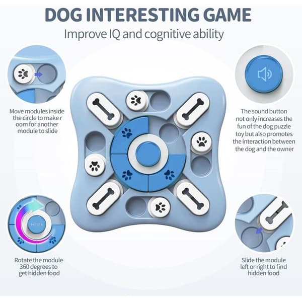 Interactive dog toy, dog intelligence game against boredom, dog activity toy to improve IQ, dog intelligence game