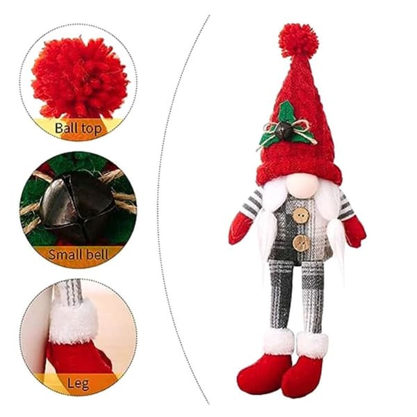 Gnome Doll Decoration for, Hanging Leg Shelf, Scandinavian Gnomes Ornaments A