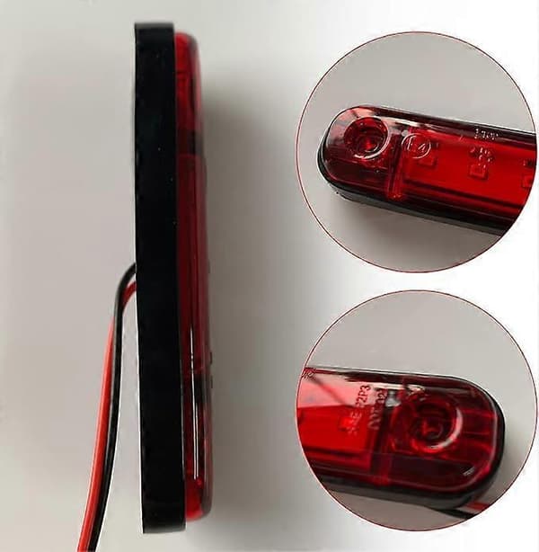 LED sidemarkeringslys, front sidemarkeringslys 2 x vanntette LED front baklys 12v 24v posisjonsindikator for lastebil tilhenger bobil [DB]