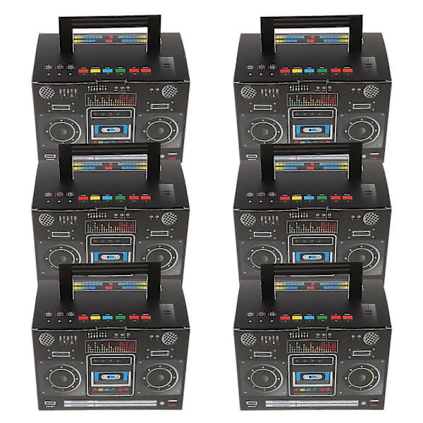 6 Pieces Tabletop Retro Radio Decorations Candy Boxes Candy Boxes Candy Wrapper Boxes