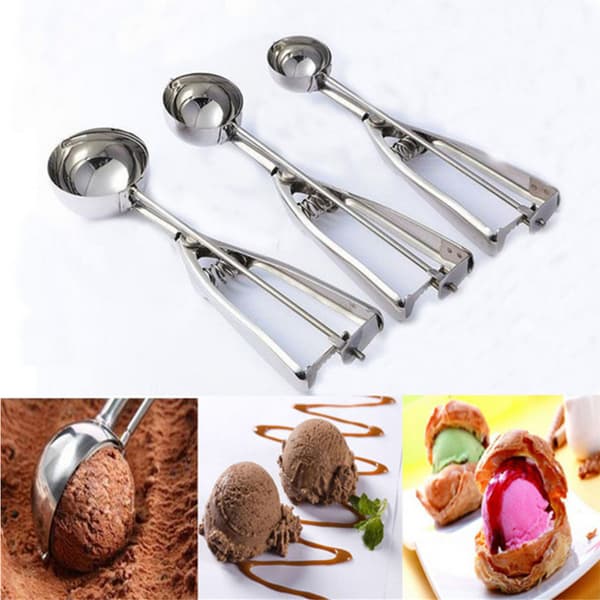 4/5/6 cm isske i rustfrit stål Isske Scoop Piskeris (3 stk)