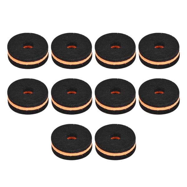 10 pcs 35 mm Black Orange Cymbal Stand Felt Protection Sleeve Replacement