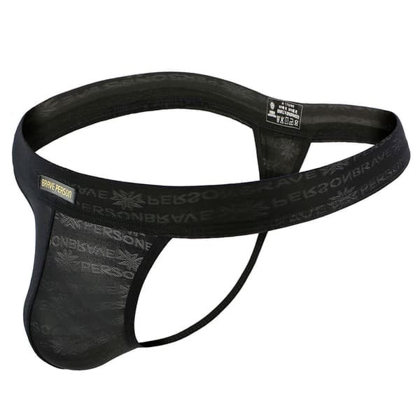Herre Åndbare Sexede Trusser String Lav Talje Sort M Sort M Black