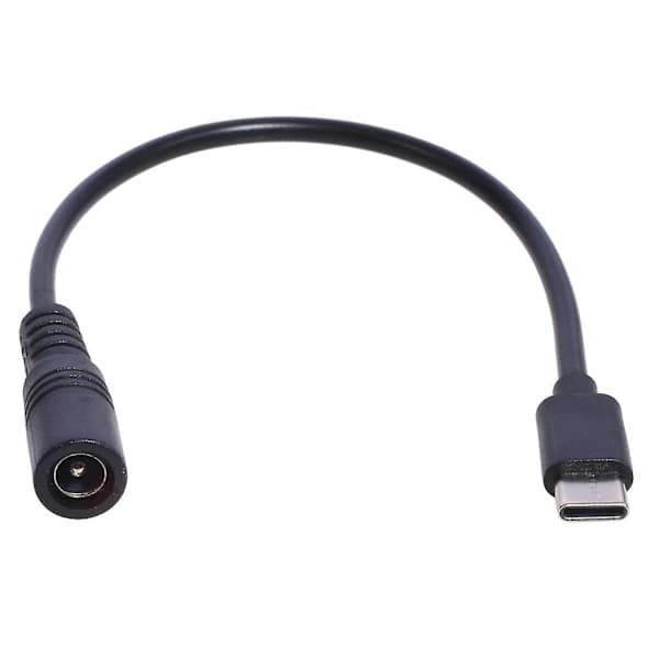Typ-C til DC-strømkabel 5V DC 5,5 x 2,1 mm Hun til USB C-stik Opladningskabel