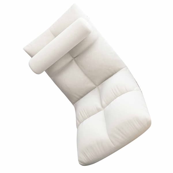 Gulvstol med ryglæn Foldbar sofa Stol Sleeper Bed Sofa Liggestol Gulv Gaming Stol Meditationsstol til voksne Hvid