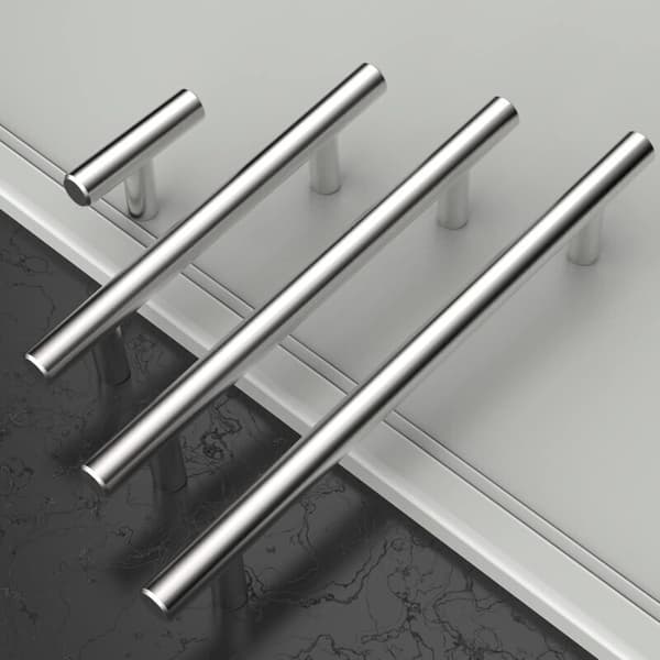 10-pack Stainless Steel Kitchen Cabinet Handles, 64mm Hole Spacing, Compatible with IKEA
