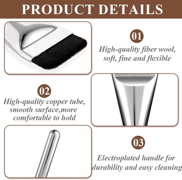 A set of two flat foundation brushes, suitable for cream, powder or liquid foundations