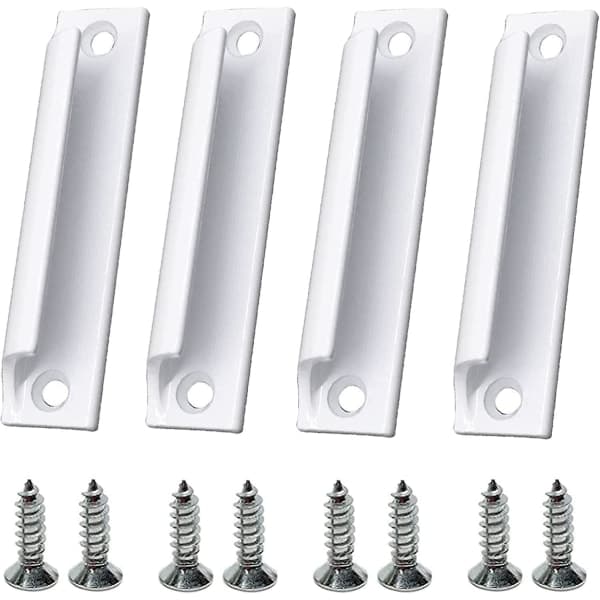 Exterior balcony door handle, exterior door handle, patio door handle 4 pcs White