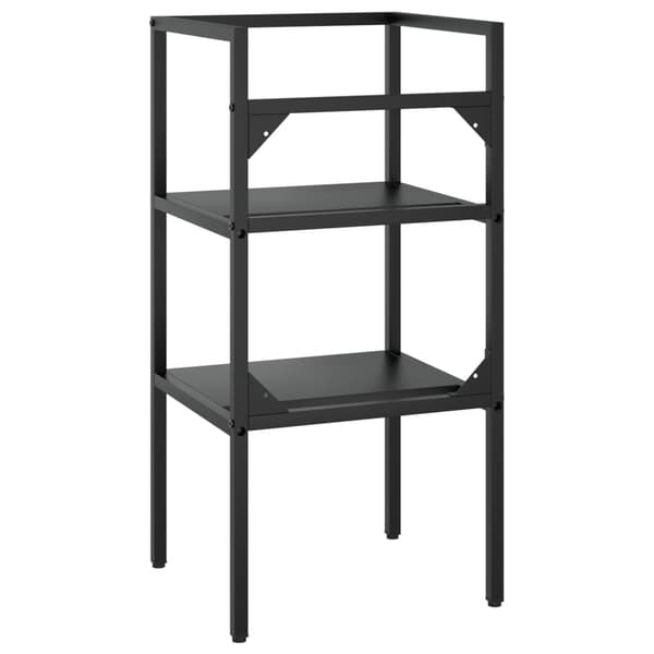 vidaXL Washbasin Frame Black 40x38x83 cm Iron Svart black