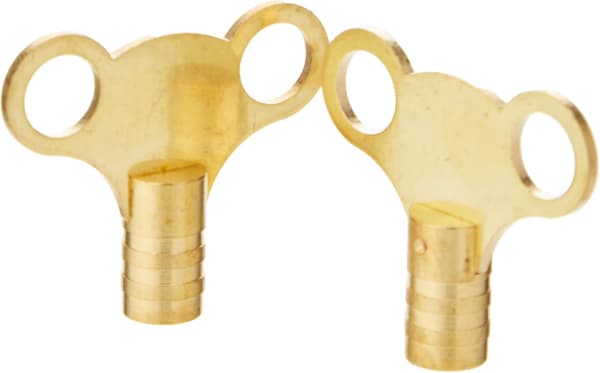 Radiatornøgle Klokketype Massiv Messing - 2-pak