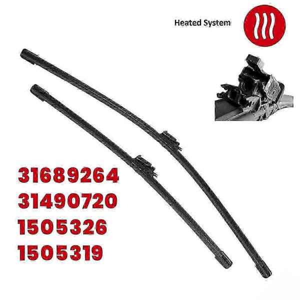 For XC60 2018 2023 1 set car front windshield wiper blade kit with heated washer 31689264 31490720 Re