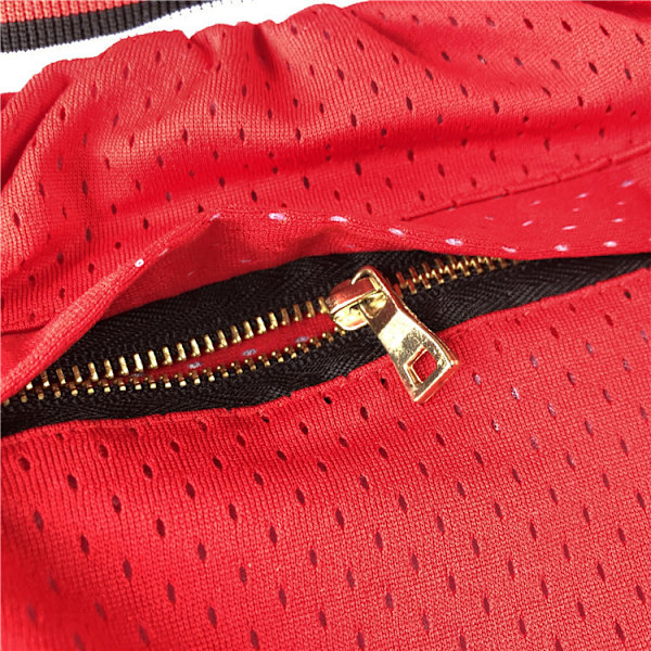 NBA Chicago Bulls Broderade Basketshorts Röda