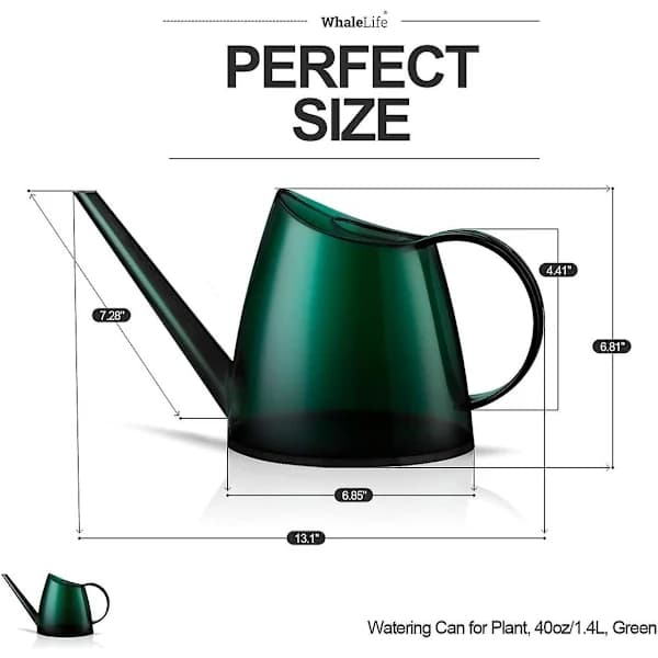 Vandkande til indendørs bonsai (1,4L, Grøn) Frosted Red 1,4L