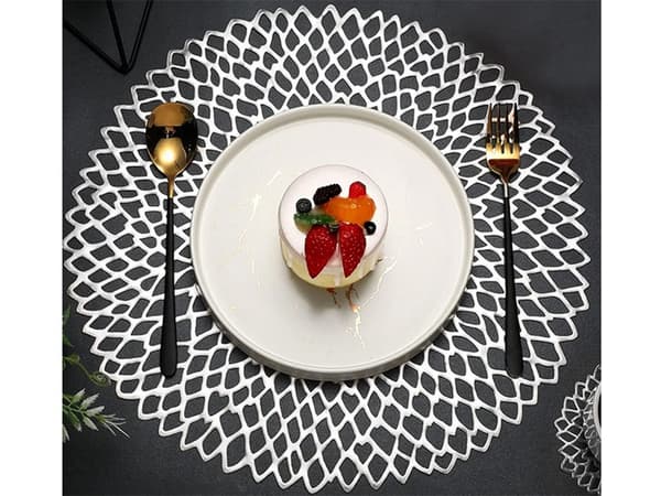 Round kitchen table mat openwork decorative placemat 114