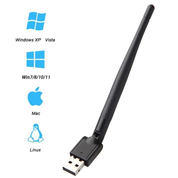 150 Mbps USB WiFi-adapter 2.4G Trådlöst Nätverkskort MT7601 802.11b/g/n