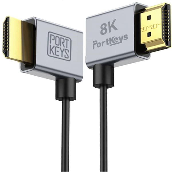 8K Ultra-thin HDMI Cable 2.5mm Diameter, HDMI A to HDMI A Slim Soft Cable 48 Gbps