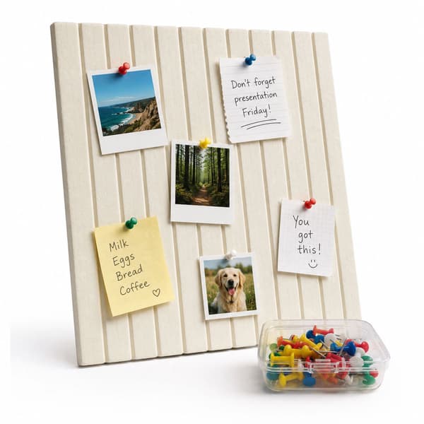 Self-adhesive felt bulletin board, beige, 60 x 40 cm