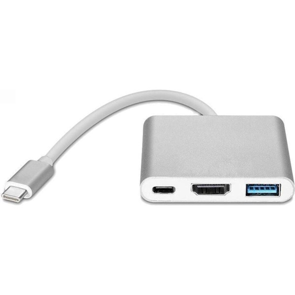 USB-C multiportadapter typ-C til HDMI tre-i-en-konverter