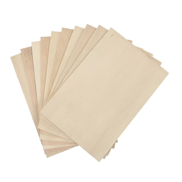 10 stk Lindfinér Kryssfiner DIY Pyrografi Materiale Ubehandlet Tre Stykke Håndverk