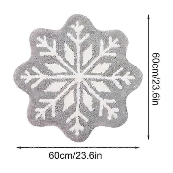 Vinter snöflinga välkomstmatta, halkfri tvättbar julmatta för inomhus/utomhus B B