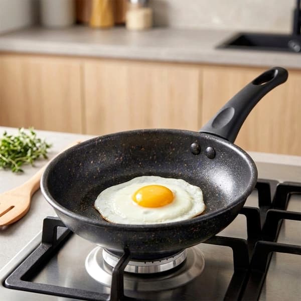 16 cm granitt stekepanne med non-stick belegg, tåler oppvaskmaskin