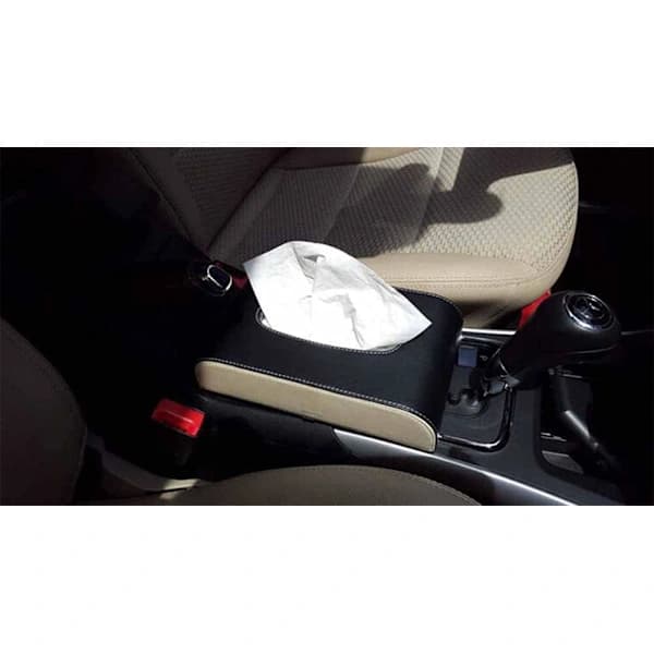 Car Napkin Holder, Portable PU Leather Napkin Holder Rectangular Napkin Holder for Table Napkins for the Office Kitchen