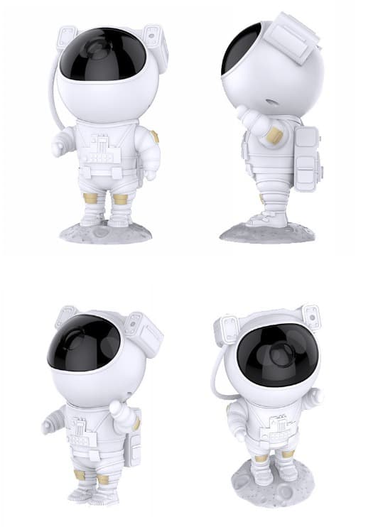 Astronaut Galaxy - Stjernehimmel Romlampe/Nattlampe Hvit