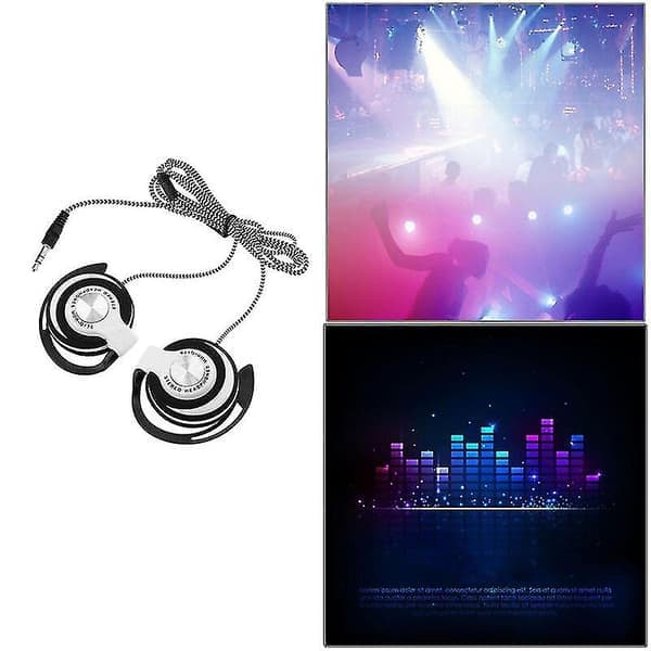 3,5 mm trådbundet spelheadset On-Ear sporthörlurar Öronkrok musik-hörlurar