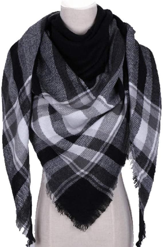 (Nior) Stor Ternuld Sjal Dame Cashmere Sjal Varm Efterår