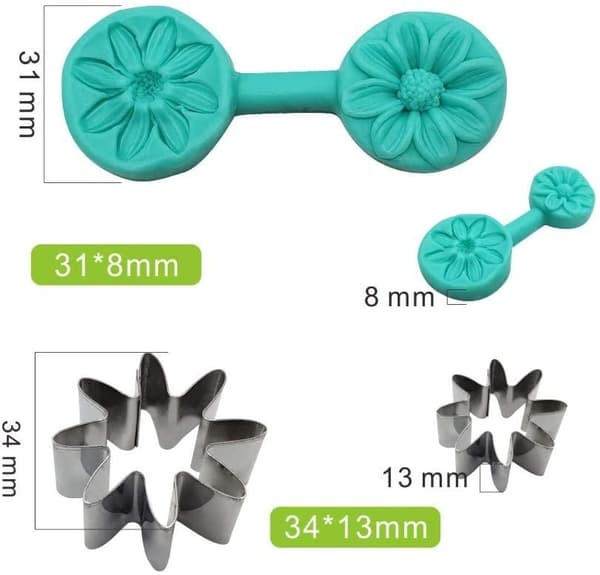 3D Dobbel Veiner med Utstikker Margarita Blomst, Tusenfryd, Gerbera multifärg multicolor