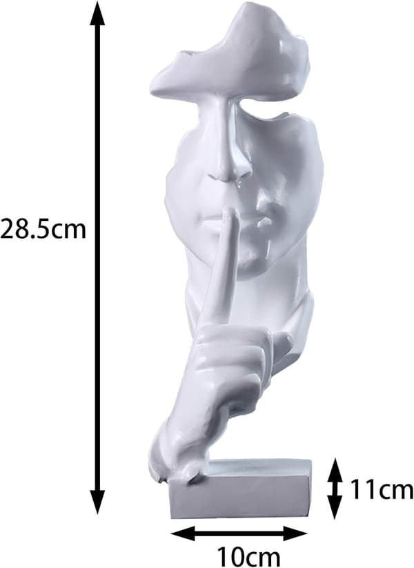 Stillhet er gull Tenkerstatue, Moderne og Enkel Harpiksartikkel