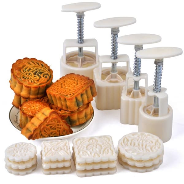 Mooncake Fodant Moon Cake -muotti 12 kuviolla 4 sarjalle