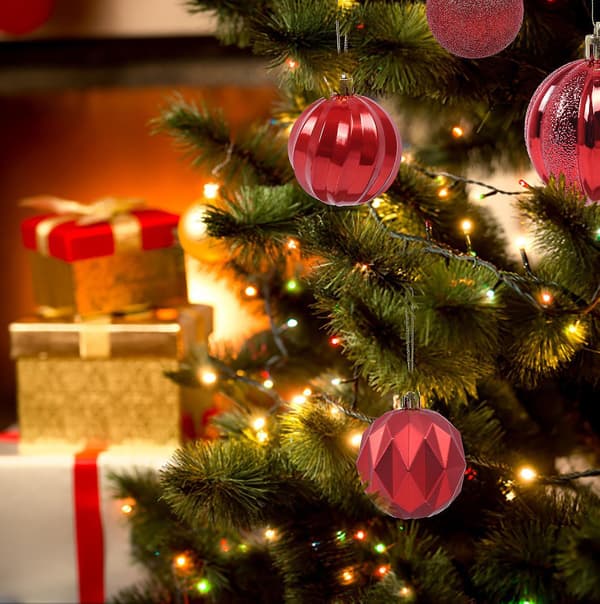 12 Christmas Tree Baubles, Christmas Tree Ornaments, Hanging Decorations, Party Decorations