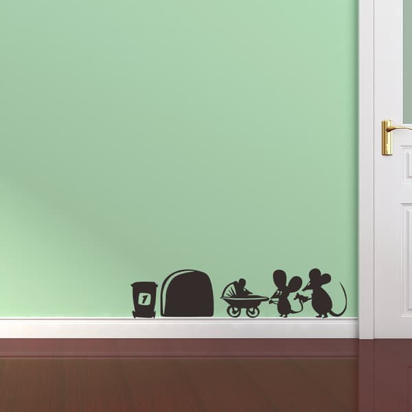 Mouse Hole Living Room TV Background Wall Decorative Wall Decal