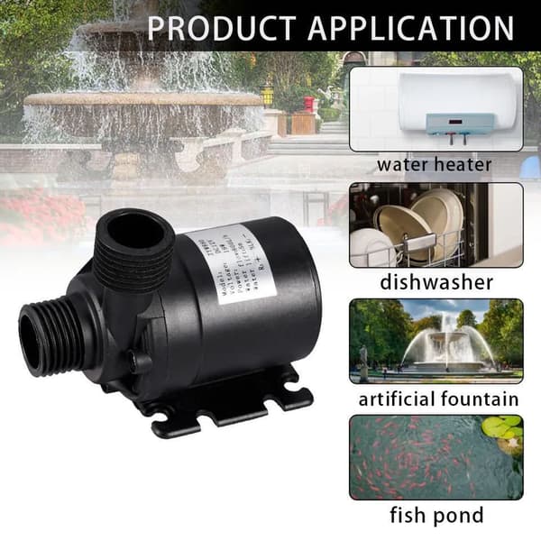 10W aurinkovesipumppu 800l/h DC12V puutarhasuihkulähteeseen - hiljainen 10W 10W
