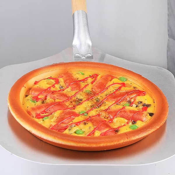 Multifunksjonell pizzaspade med langt håndtak