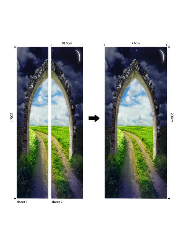 3D Maaginen Ovitarraseinä Tarra Ovitarrat
