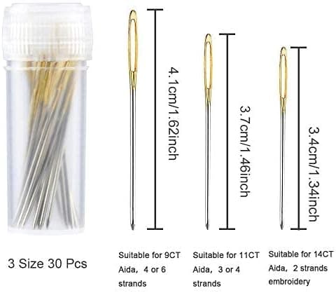 Korsstygnsbroderisats med instruktioner, 5 broderiramar