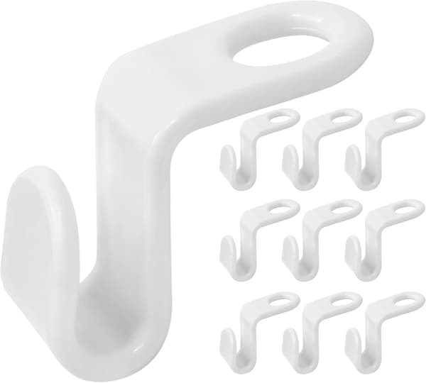 Clothes Hanger Connector Hooks, 20 Pcs Clothes Hanger Hooks Super Space Saving for Wardrobe, White